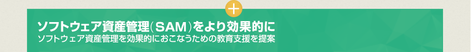 ソフトウェア資産管理(SAM)をより効果的に
