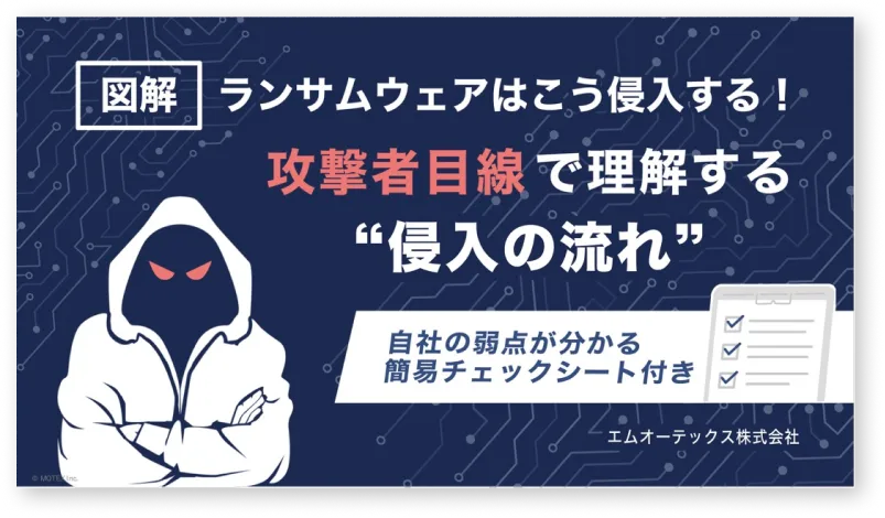 【自社の弱点が分かる簡易チェックシート付き】ランサムウェアはこう侵入する！攻撃者目線で理解する“侵入の流れ”