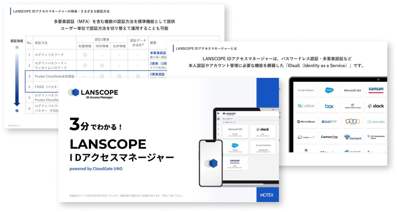 【複雑なID・認証の運用をシンプルに】3分でわかる LANSCOPE ID アクセスマネージャー