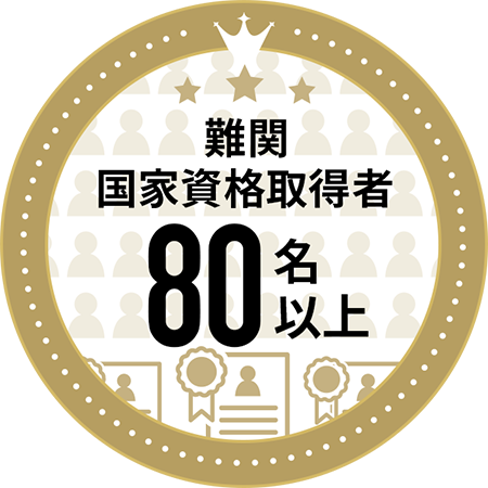 難関国家資格取得者40名以上