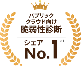 パブリッククラウド向け脆弱性診断シェアNo.1 ※1