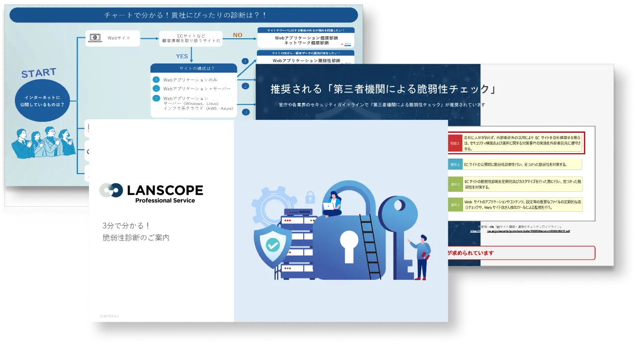 【診断選びのチャート付き！】3分でわかる　LANSCOPEの脆弱性診断