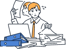 悩む男性のイラスト