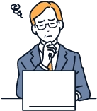 悩む男性のイラスト