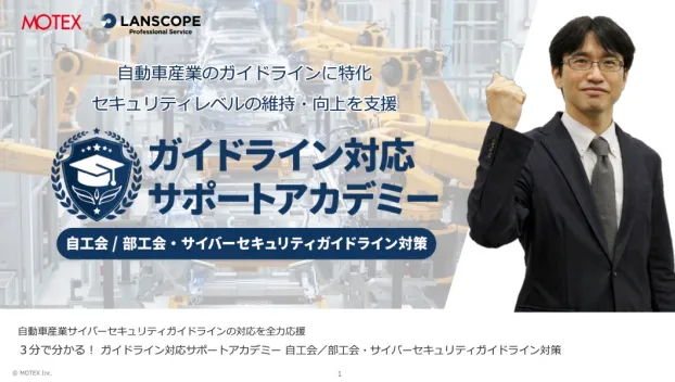 ３分で分かるサポアカ(自工会サイバーセキュリティガイドライン)