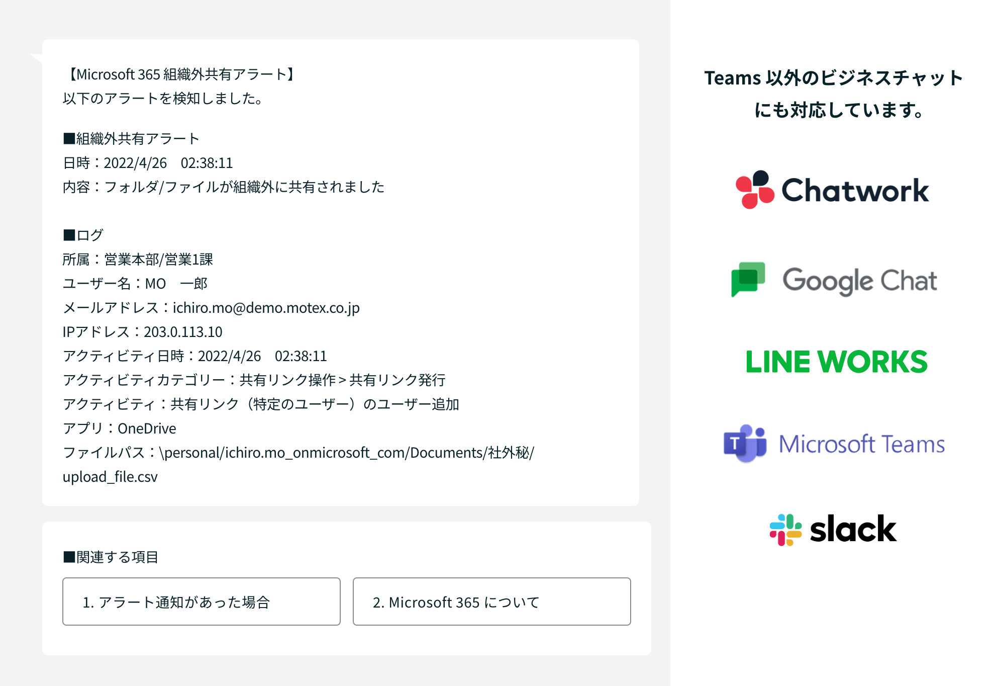 チャット例
